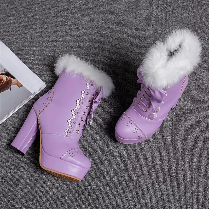 Holiday Themed Sweet Lolita Booties in New Condition Org InStock - Cosparty