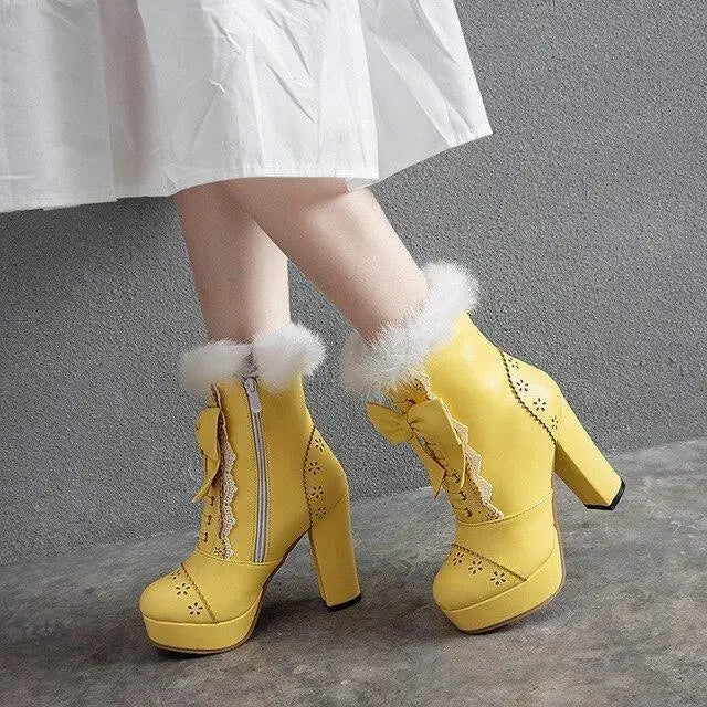 Holiday Themed Sweet Lolita Booties in New Condition Org InStock - Cosparty