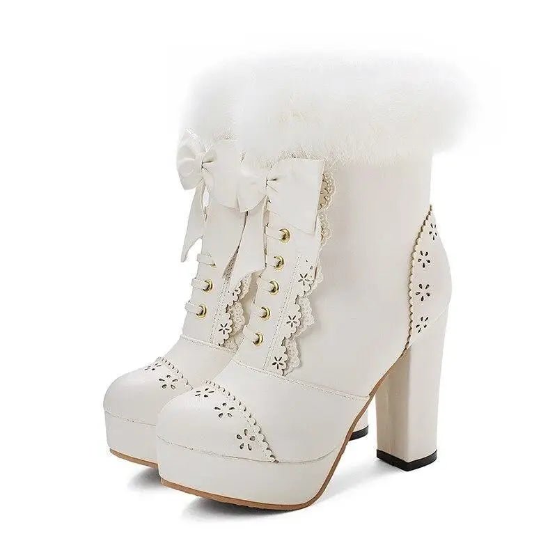 Holiday Themed Sweet Lolita Booties in New Condition Org InStock - Cosparty