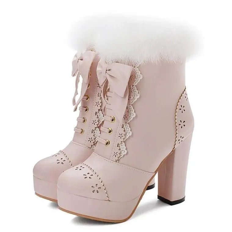 Holiday Themed Sweet Lolita Booties in New Condition Org InStock - Cosparty