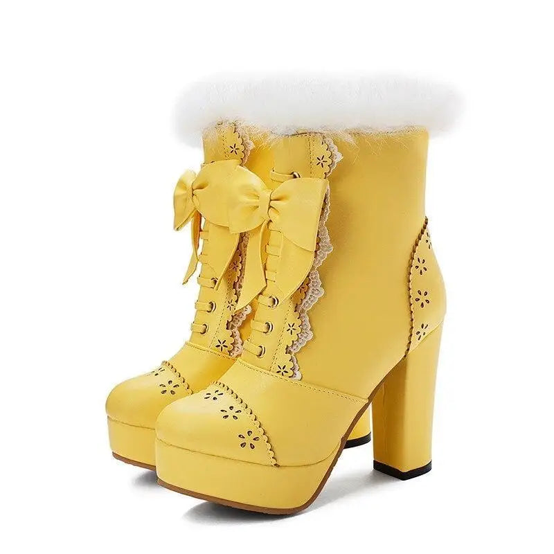 Holiday Themed Sweet Lolita Booties in New Condition Org InStock - boots