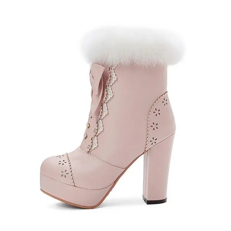 Holiday Themed Sweet Lolita Booties in New Condition Org InStock - Cosparty