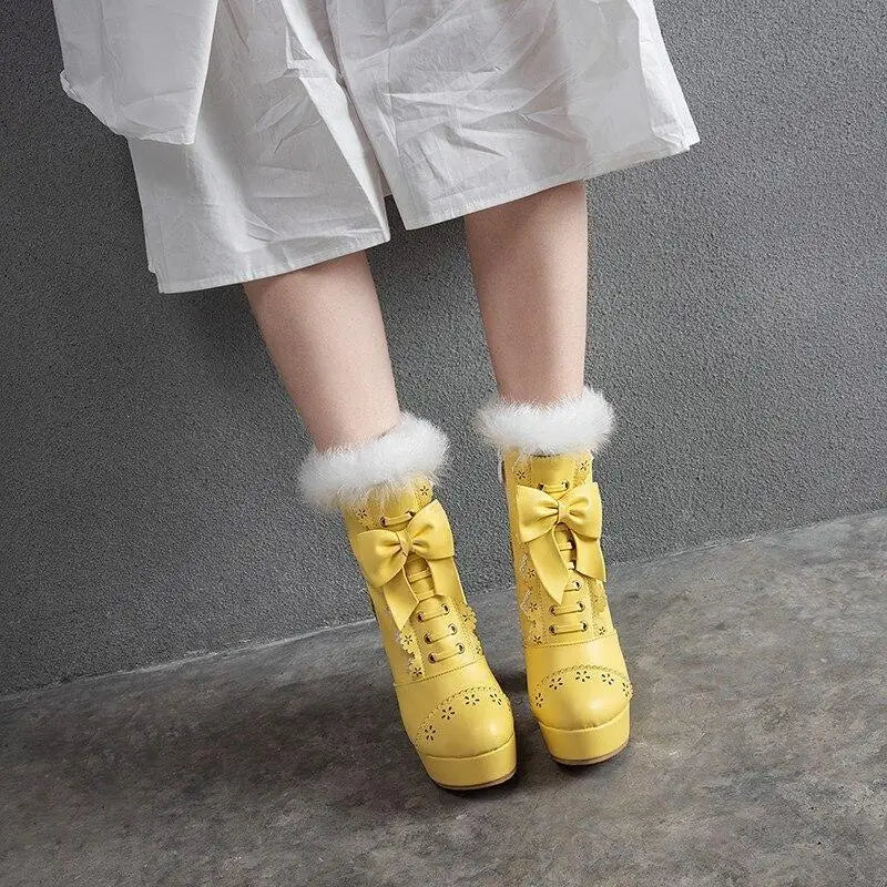 Holiday Themed Sweet Lolita Booties in New Condition Org InStock - boots