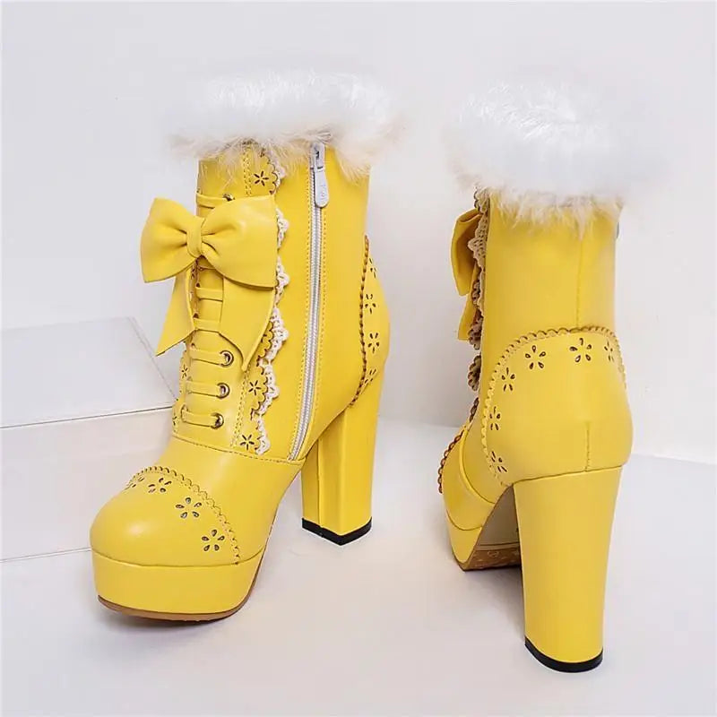 Holiday Themed Sweet Lolita Booties in New Condition Org InStock - boots