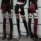 Hollow Cut - Out Pentagram Star Pants for Witchy Looks - Cosparty