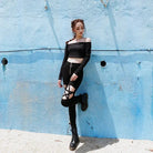 Hollow Cut - Out Pentagram Star Pants for Witchy Looks - Cosparty