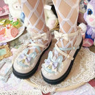 Holographic Bunny Ear Lolita Shoes for Kawaii Style - shoes