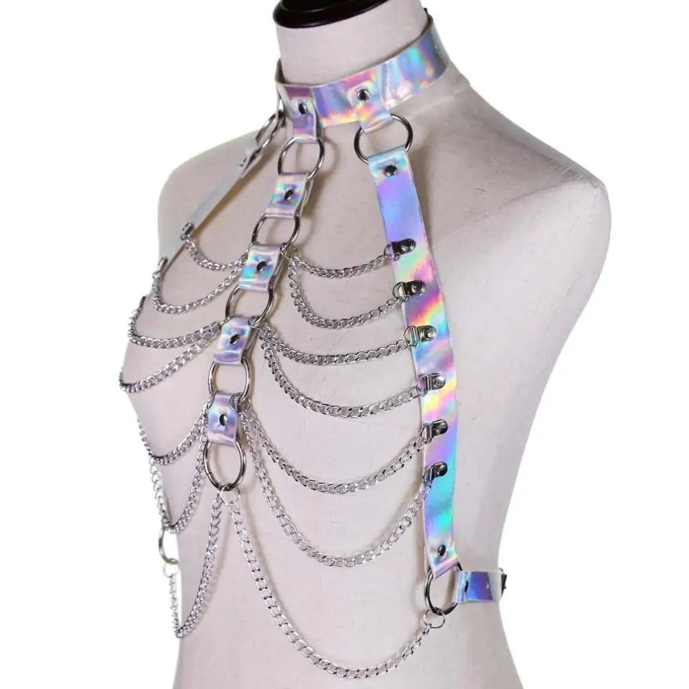 Holographic Chain Harness for Kawaii Vixens In Stock - Cosparty