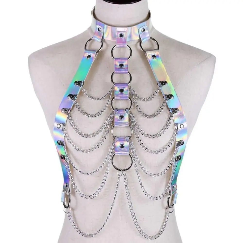 Holographic Chain Harness for Kawaii Vixens In Stock - Cosparty