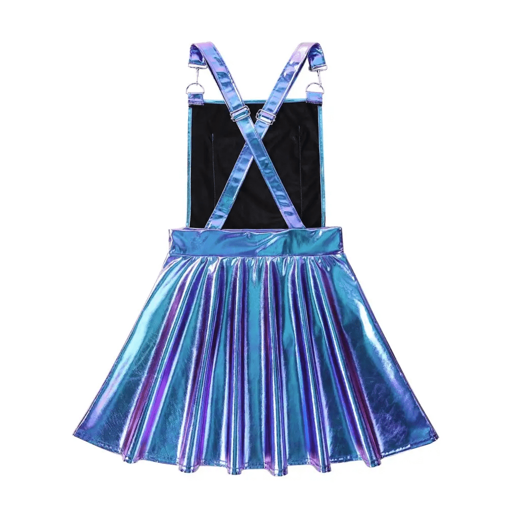 Holographic Suspender Overall Jumper Dress in New Condition - Cosparty