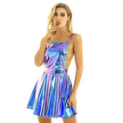 Holographic Suspender Overall Jumper Dress in New Condition - overalls