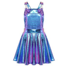 Holographic Suspender Overall Jumper Dress in New Condition - overalls