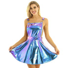 Holographic Suspender Overall Jumper Dress in New Condition - overalls