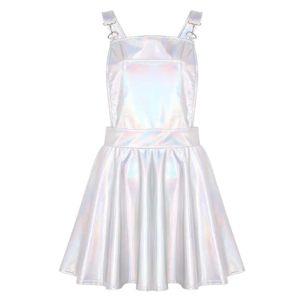 Holographic Suspender Overall Jumper Dress in New Condition - Cosparty