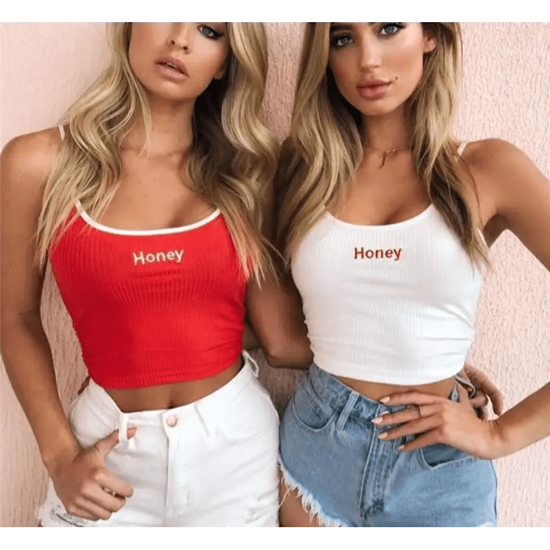 Honey Knit Crop Top for Stylish Summer Weather Wear - Cosparty