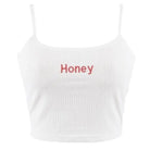 Honey Knit Crop Top for Stylish Summer Weather Wear - White / S - shirt