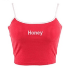 Honey Knit Crop Top for Stylish Summer Weather Wear - Cosparty