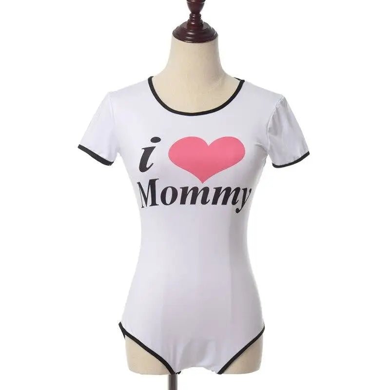 I Love Mommy Adult Onesie for Girly Girls and Little Boys - Cosparty