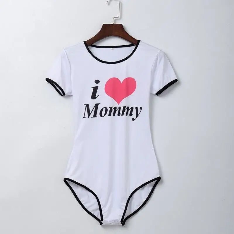I Love Mommy Adult Onesie for Girly Girls and Little Boys - Cosparty