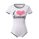 I Love Mommy Onesie - S - adult onesies, bodysuit, bodysuits, boy onesie, jumpsuits