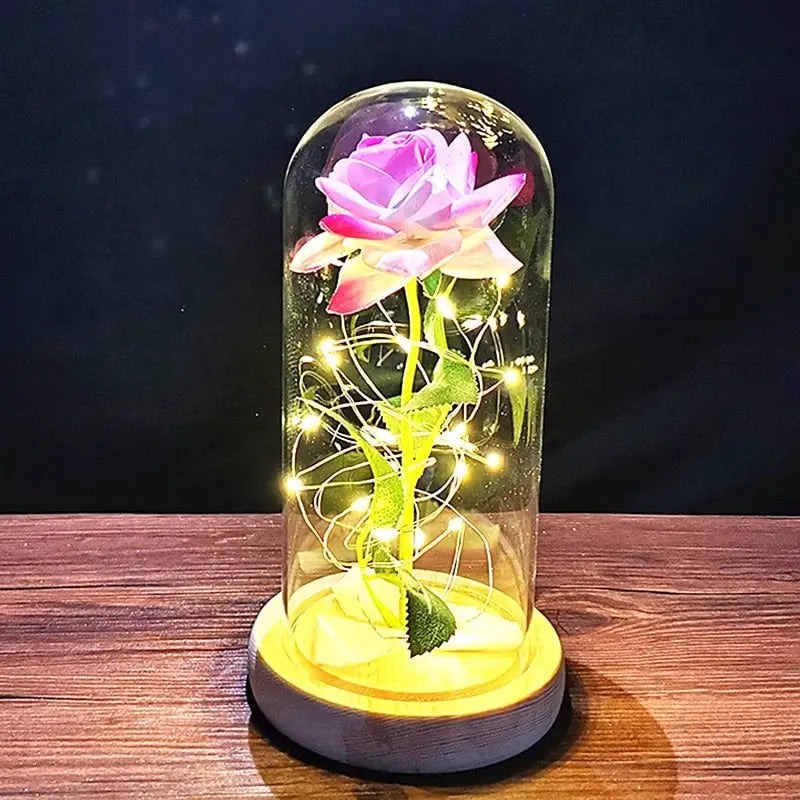 Immortal Rose Light - beauty and the beast, flower, flowers, lamp, lamps Cosparty