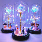 Immortal Rose Lamp with Elegant Flower Encased in LED Light - Cosparty