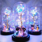 Immortal Rose Lamp with Elegant Flower Encased in LED Light - Cosparty