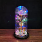 Immortal Rose Lamp with Elegant Flower Encased in LED Light - Cosparty