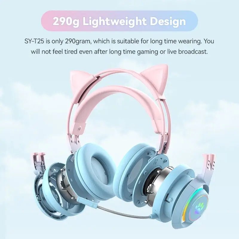 Interchangeable Deer Antler Neko Headset for Gamers and Streamers - Cosparty