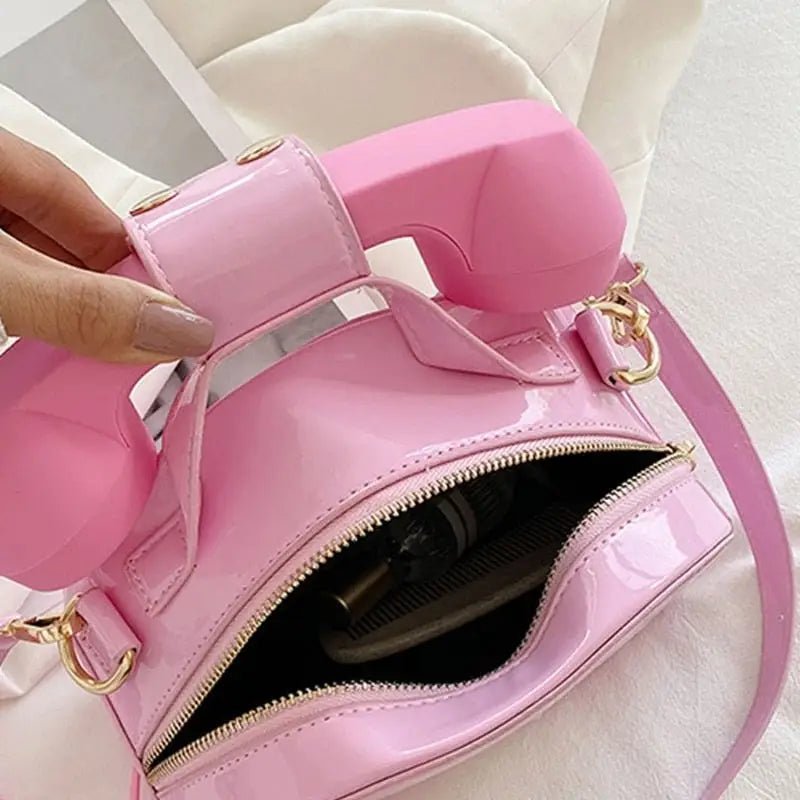 Intricately Detailed 3D Rotary Telephone Handbag in Multiple Colors - Cosparty