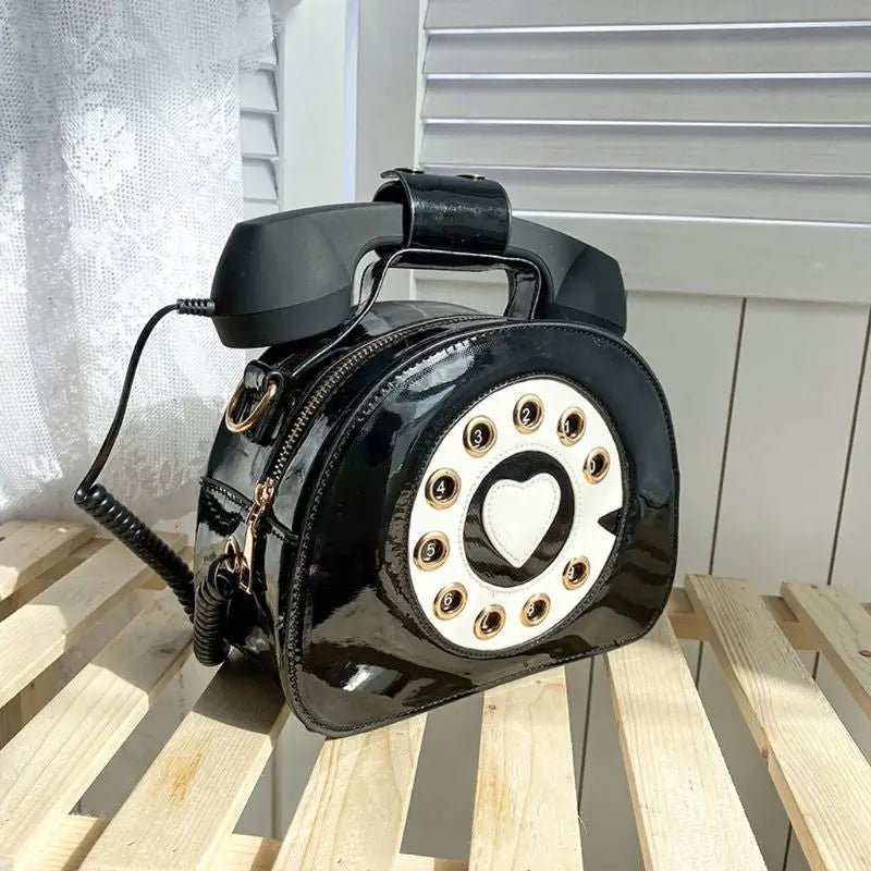 Intricately Detailed 3D Rotary Telephone Handbag in Multiple Colors - Cosparty
