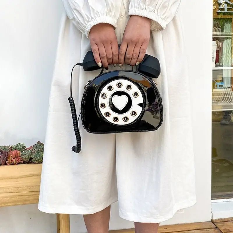 Intricately Detailed 3D Rotary Telephone Handbag in Multiple Colors - Cosparty