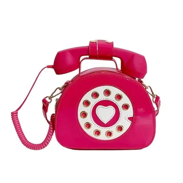 Intricately Detailed 3D Rotary Telephone Handbag in Multiple Colors - Cosparty