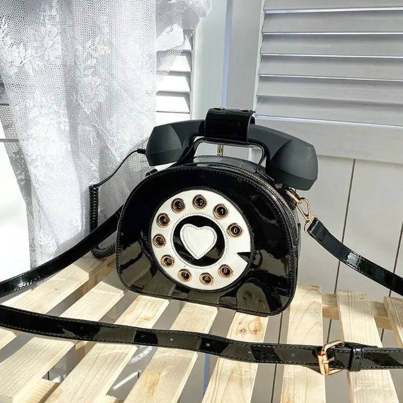 Intricately Detailed 3D Rotary Telephone Handbag in Multiple Colors - Cosparty