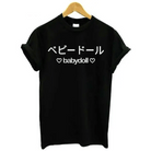 Japan Inspired Babydoll Tee with Adorable Heart Design - Cosparty
