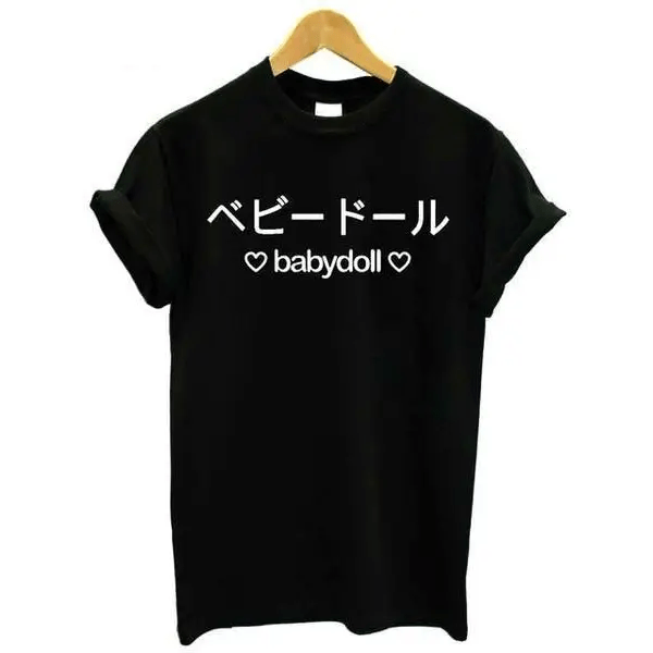 Japan Inspired Babydoll Tee with Adorable Heart Design - Cosparty