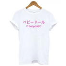 Japan Inspired Babydoll Tee with Adorable Heart Design - Cosparty