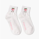 japan harajuku fashion white fruit ankle socks sweat socks strawberry banana peach apple watermelon  by Cosparty