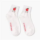Japanese Fruit Inspired White Socks with Comfy Ankle Fit - Cosparty