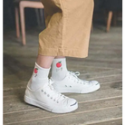 Japanese Fruit Inspired White Socks with Comfy Ankle Fit - Socks