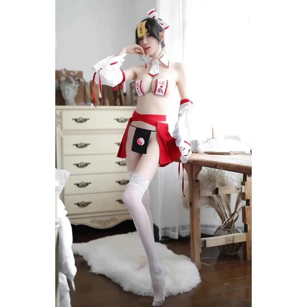 Japanese Inspired Nurse Lingerie Cosplay Set - costume