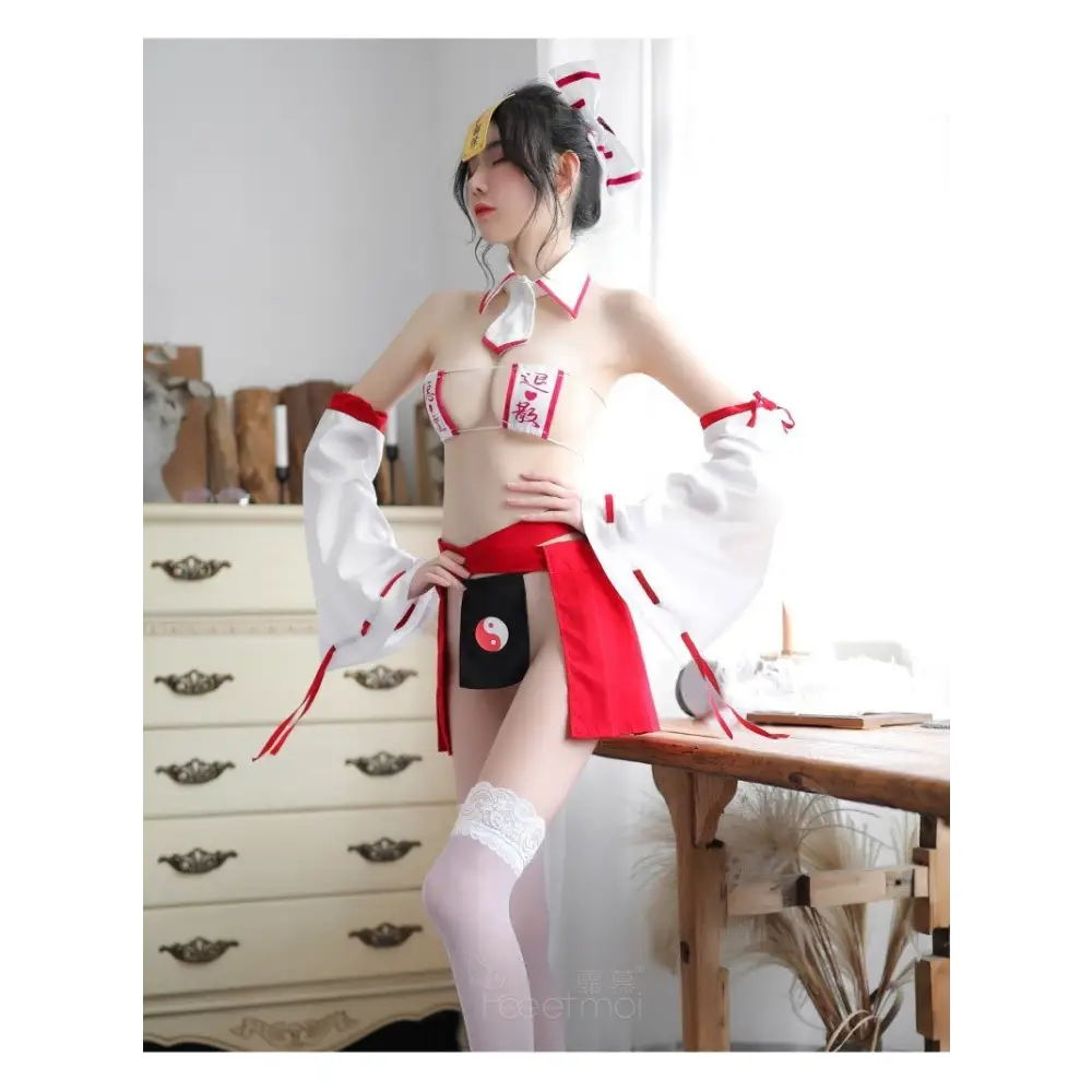 Japanese Inspired Nurse Lingerie Cosplay Set - costume