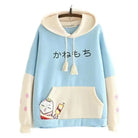 Kitten Artist Hoodie - Blue / M - sweater