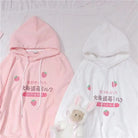 Japanese Strawberry Hoodie in Soft Pastel Pink Available - sweater