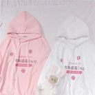 Japanese Strawberry Hoodie in Soft Pastel Pink Available - Cosparty