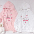 Japanese Strawberry Hoodie in Soft Pastel Pink Available - sweater