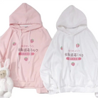 Japanese Strawberry Hoodie in Soft Pastel Pink Available - sweater