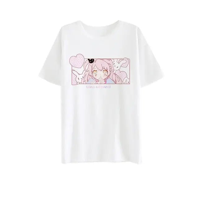 Japanese Strawberry Milk Kawaii T-Shirt in Soft Cotton - Cosparty