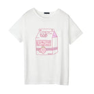 Japanese Strawberry Milk Kawaii T-Shirt in Soft Cotton - Cosparty