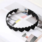 Jet Black Heart Choker Necklace for a Chic Gothic Look - Accessories